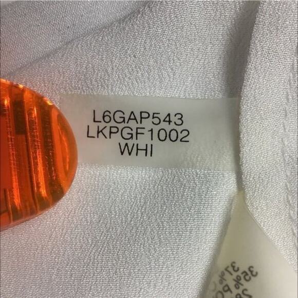 Karl Lagerfeld Women’s Long Bell Sleeve Button Down Lace Blouse, Black/White - Picture 9 of 12